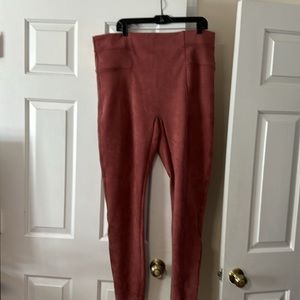 Faux Suede Leggings Pre-Owned Color is more of Mauve pink